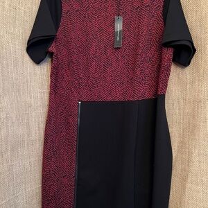 Walter Baker Black and Red Patterned Dress XL W